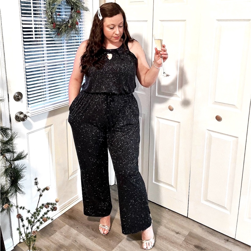 EN FOCUS Women Navy Jumpsuit Sparkly